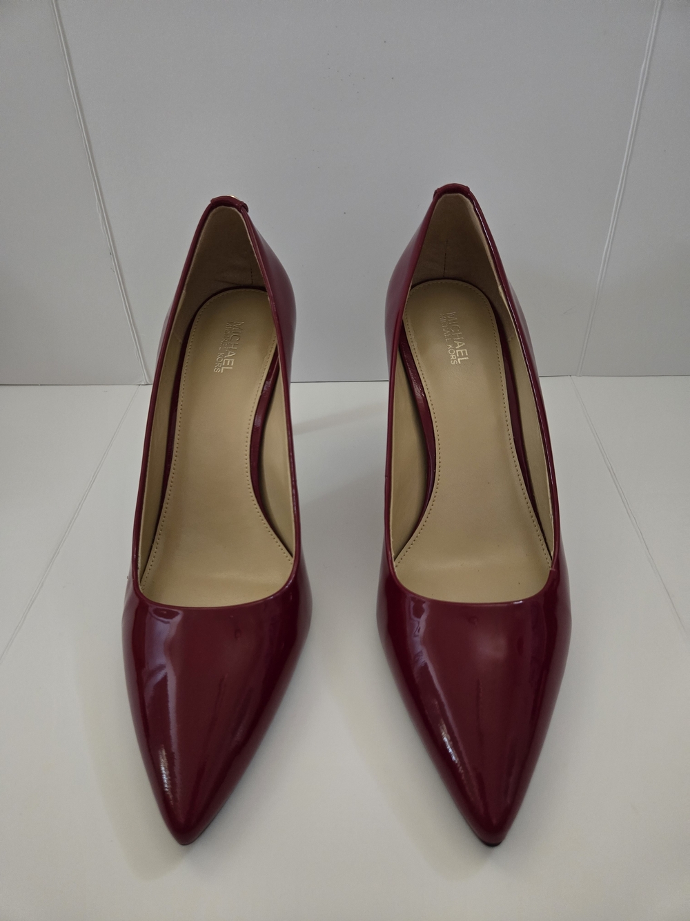 Michael Kors Women's Burgundy Patent Pointed-Toe Pumps Size 9M